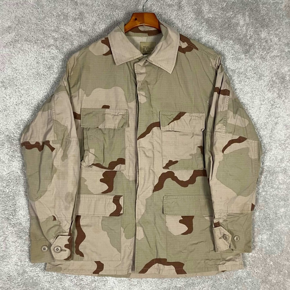 Vtg US Military Desert Camo Combat Coat Jacket DCU Medium Regular Army 3-Color